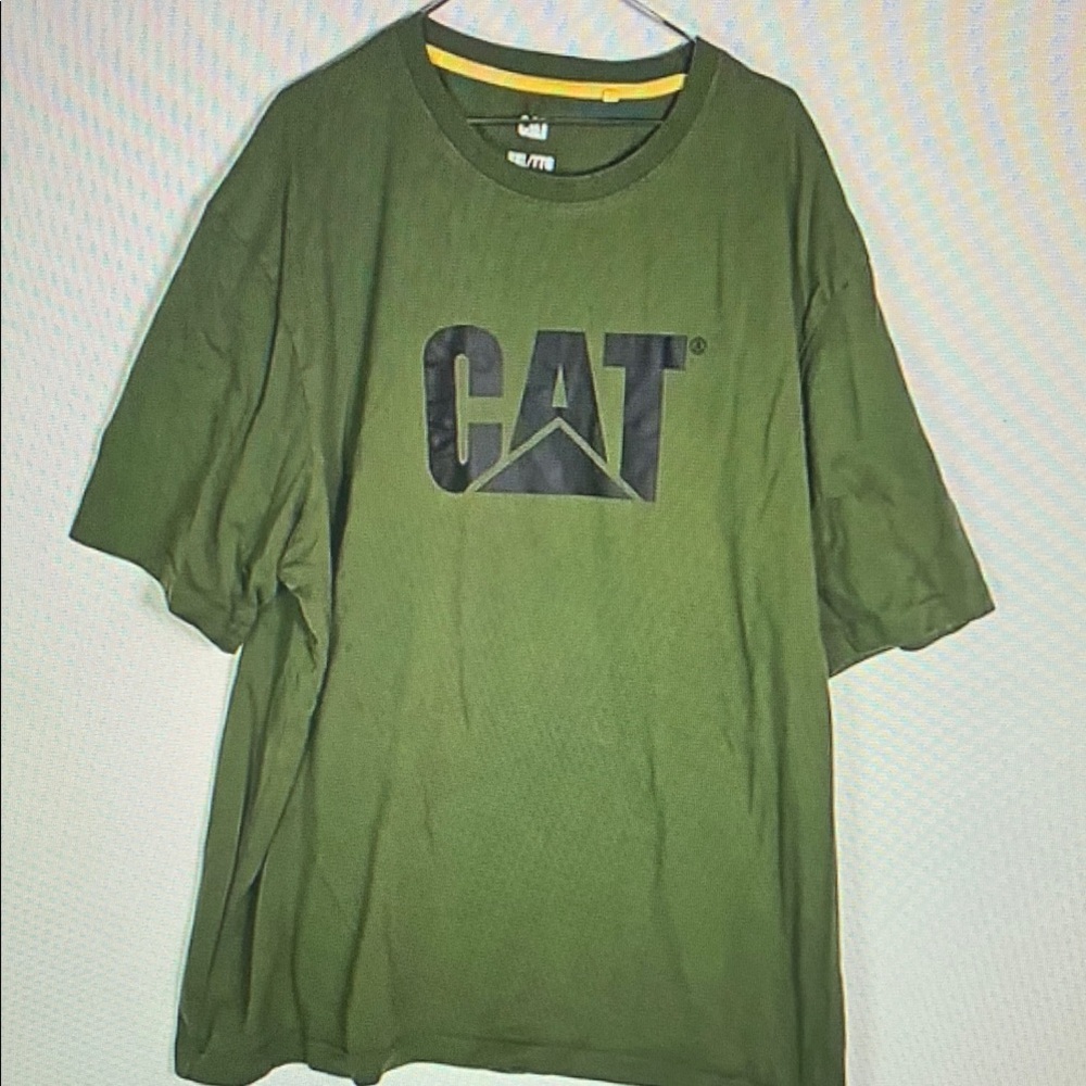 Green and Black CAT Short Sleeve Tee